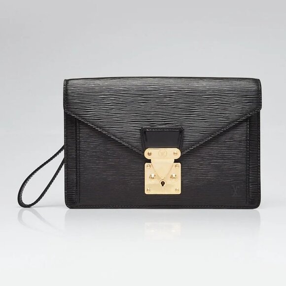 Louis Vuitton Black Epi Leather Sellier Dragonne Clutch Bag - Picture 1 of 11